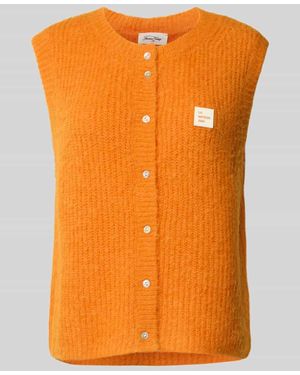 American Vintage Strickweste mit Label-Patch - Orange