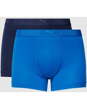 PUMA Trunks Mit Label-Details Im 2Er-Pack - Blau