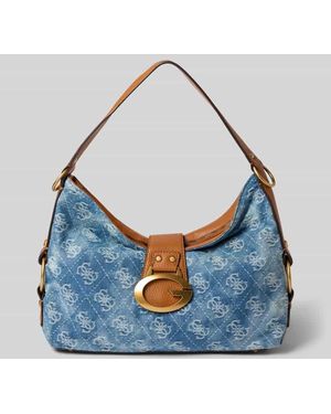 Guess Shoulder Bag mit Viskose-Anteil Modell 'Camden' - Blau