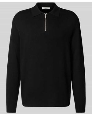 SELECTED Relaxed Fit Strickpullover aus Viskose-Mix Modell 'TELLER' - Schwarz
