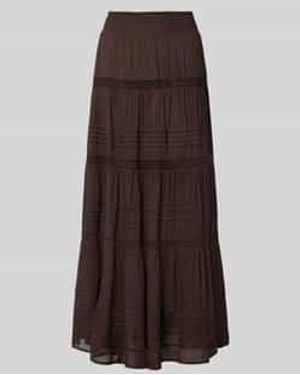 Neo Noir Maxirok Met Elastische Band Model 'Felicia' - Bruin