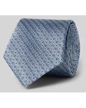 Willen Stropdas Van Pure Zijde Met Labeldetail - Blauw