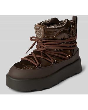 Blauer Usa Boots mit Label-Patch - Braun