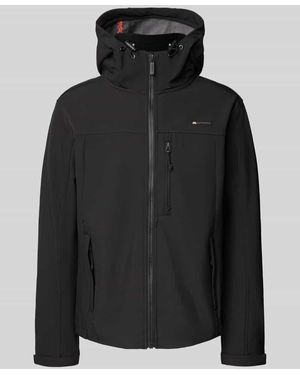Superdry Softshell-Jacke mit Reißverschlusstaschen - Schwarz