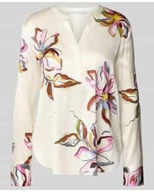Herzensangelegenheit Regular Fit Blouse Met Tuniekkraag - Naturel