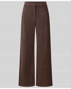 S.oliver Regular Fit Cordhose mit weitem Bein - Braun