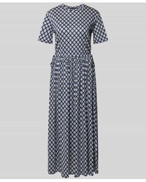 Weekend by Maxmara Tailliertes Freizeitkleid aus reiner Baumwolle Modell 'FASCINO' - Blau