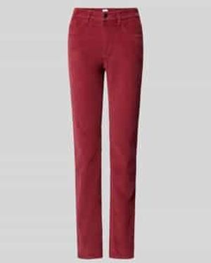 Brax Slim Fit Corduroy Broek Van Katoenmix, Model 'Mary' - Rood