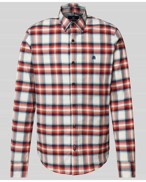 Lerros Regular Fit Freizeithemd Mit Label-Stitching - Rot