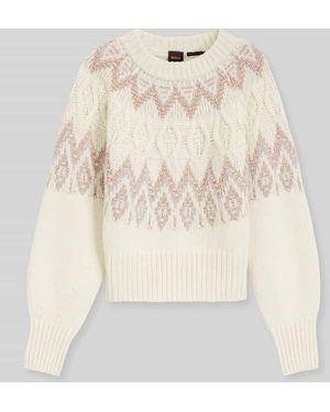 BOSS Pullover mit Ballonärmeln Modell 'C_Fyrata' - Natur
