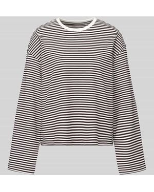 ONLY Relaxed Fit Langarmshirt aus reiner Baumwolle Modell 'FREJA' - Grau
