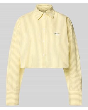 Calvin Klein Regular Fit Pyjama-Oberteil aus reiner Baumwolle - Gelb