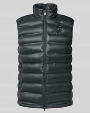 Blauer Usa Bodywarmer Met Opstaande Kraag En Tweewegsritssluiting - Meerkleurig