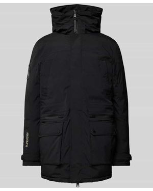 Superdry Parka Mit Stehkragen - Schwarz
