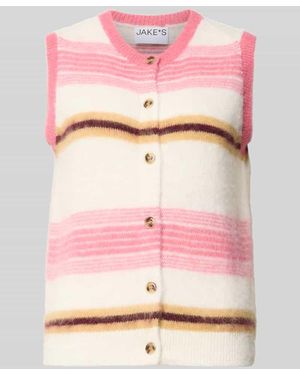 Jake*s Regular Fit Pullunder mit Woll-Anteil - Pink