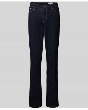 S.oliver Bootcut Jeans aus Baumwoll-Mix - Blau