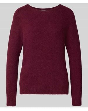 Rich & Royal Strickpullover mit gerippten Abschlüssen - Rot
