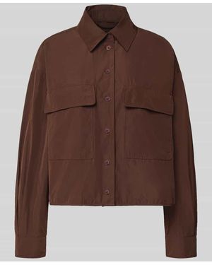 Luisa Cerano Relaxed Fit Jacke mit Brusttaschen - Braun