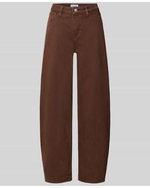Pieces Barrel Jeans aus Baumwoll-Mix Modell 'GRACE' - Braun