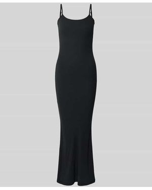 LeGer By Lena Gercke Slip Dress mit Feinripp und Spaghettiträgern Modell 'Corin' - Schwarz