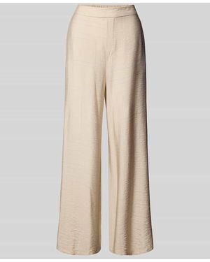 My Essential Wardrobe Straight Leg Stoffhose in Crinkle-Optik Modell 'Kelly' - Natur