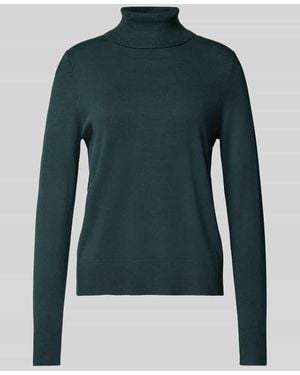 S.oliver Regular Fit Rollkragenpullover aus Viskose-Mix - Blau