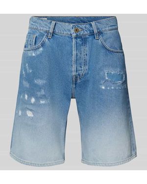 Pepe Jeans Loose Fit Jeansshorts im Destroyed-Look - Blau