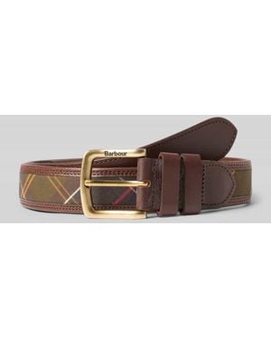 Barbour Gürtel aus Rindsnappa mit Messingschließe - Braun