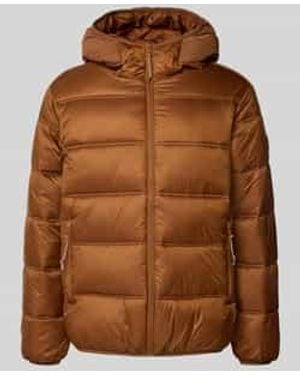 Tommy Hilfiger Regular Fit Gewatteerd Jack Met Mesh - Bruin