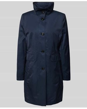 GIL BRET Kurzmantel mit Stehkragen und Pattentaschen - Blau