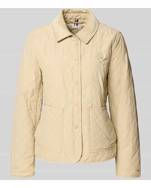 Tommy Hilfiger Slim Fit Steppjacke aus Baumwoll-Mix - Natur