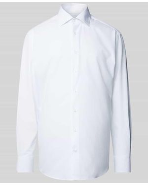 Eterna Regular Fit Businesshemd aus Popeline mit Stretch-Anteil - Weiß