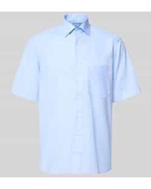 Eterna Relaxed Fit Vrijetijdsoverhemd - Blauw