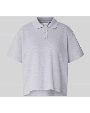 Oh April Relaxed Fit Poloshirt mit Strukturmuster Modell 'Noa' - Grau
