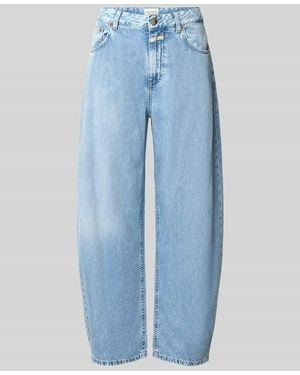 Closed Barrel Fit Jeans mit Label-Detail Modell 'JAZZIE' - Blau