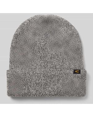 Camel Active Beanie aus Baumwoll-Mix - Grau