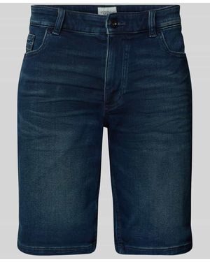 Camel Active Regular Fit Jeansshorts im 5-Pocket-Design - Blau