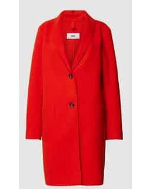 Cinque Lange Jas Met Sjaalkraag, Model 'Belluna' - Rood