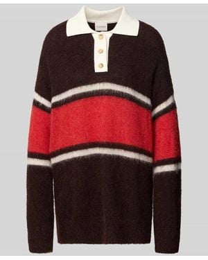 Closed Strickpullover aus Woll-Alpaka-Mix - Rot