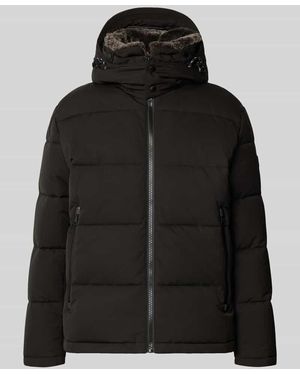 Strellson Regular Fit Steppjacke mit Reißverschlusstaschen Modell 'ARCOLA' - Schwarz