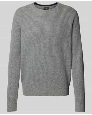 Fynch-Hatton Strickpullover Mit Rundhalsausschnitt - Grau