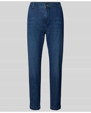 M·a·c Jeans in verkürzter Passform mit Eingrifftaschen - Blau