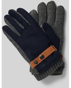 Camel Active Handschuhe Mit Druckknopfverschluss - Blau