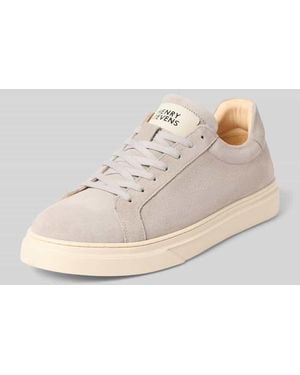 Henry Stevens Sneaker aus Leder mit Label-Detail Modell 'Travis' - Natur