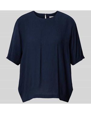Tom Tailor Bluse Mit Rundhalsausschnitt - Blau