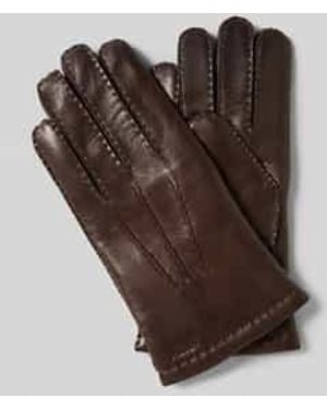 Hestra Handschoenen Met Labeldetail, Model 'Edward' - Bruin