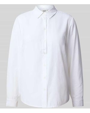 B.Young Regular Fit Bluse mit Hemdblusenkragen Modell 'HETILA' - Weiß