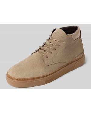 Marc O' Polo High Top Sneaker aus echtem Rindsleder - Natur