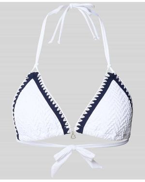 Banana Moon Bikini-Oberteil mit Strukturmuster Modell 'BLUCO' - Weiß