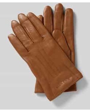 Bugatti Handschoenen Met Labeldetail - Bruin